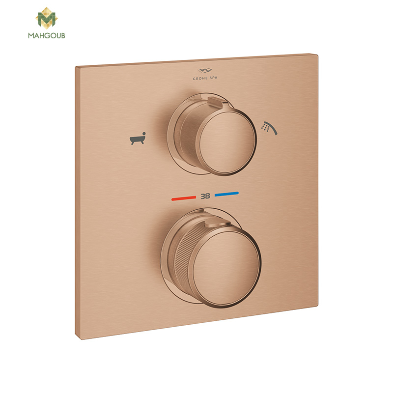 Buried Shower mixer face grohe allure thermostat without concealed body rose gold matt 19446DL2 image number 1
