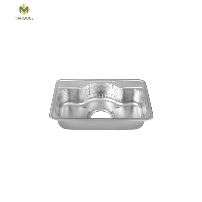 Stainless Steel Sink pot Cico with Drain Hole + Sponge Holder 75x48 Cm CDUC- 750 image number 1