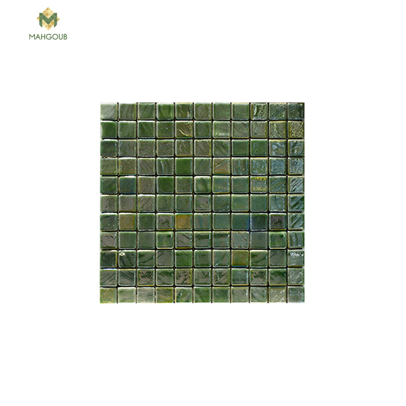 Mosaic tiles glass r762 2.5x2.5 cm green