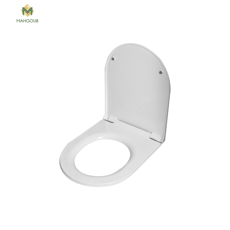 Soft close toilet seat cover white ville round white image number 1