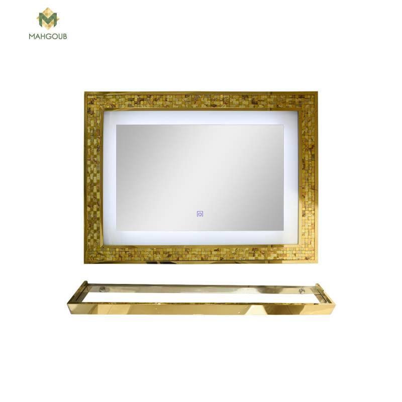 مرايا جيه ٦۰ * ۸۰ سم ذهبي ۳۸۷۱