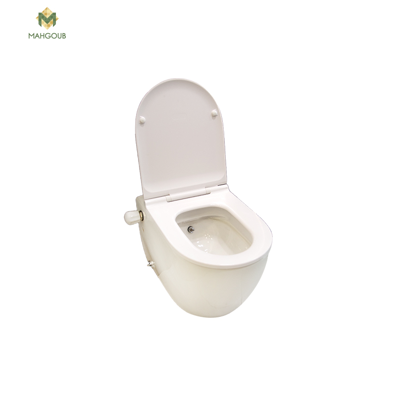 Wall mounted toilet sarreguemines icon with soft close Toilet Cover Remless white image number 0