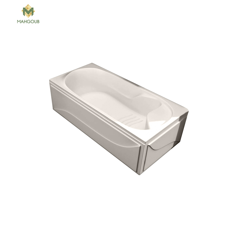 Bathtub with front panel & 2 side panel ideal standard space with seat 180x80 cm pergamon image number 0