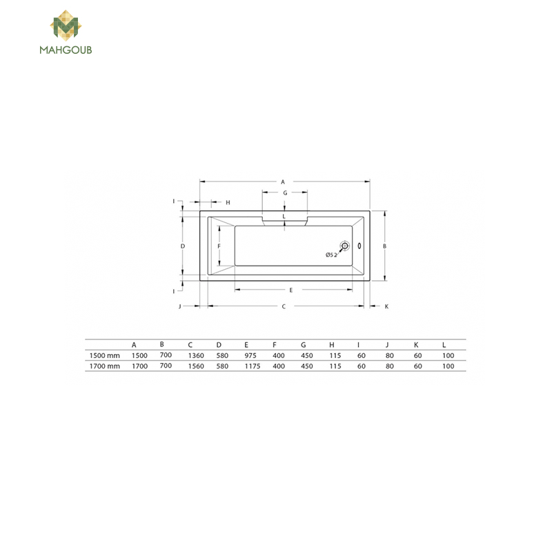 Jacuzzi with front panel duravit laguna 24 jet 170x70 CM white image number 1