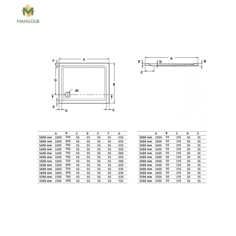 Shower tray duravit 100x80 cm white image number 1