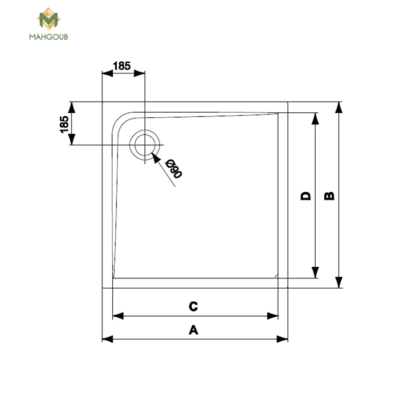 Shower tray ideal standard ultra flat 70x70 cm white image number 1