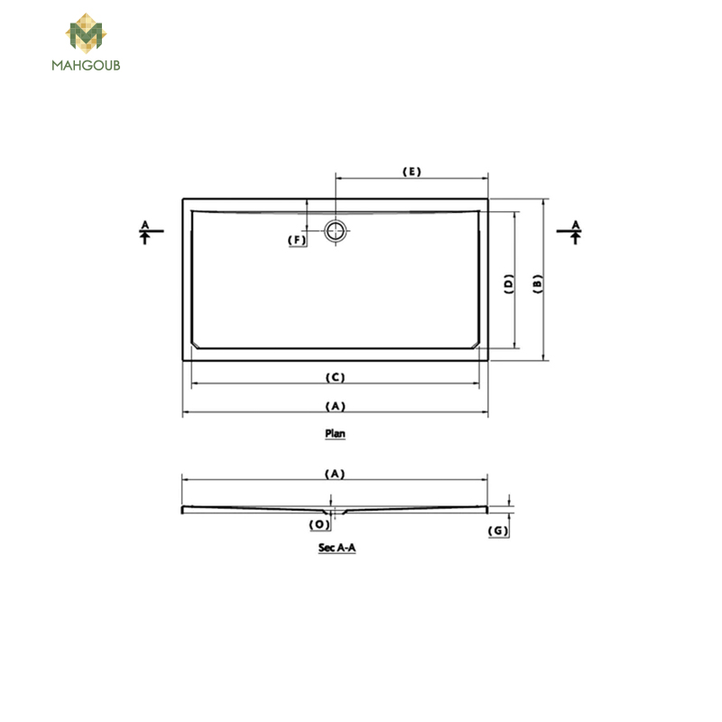 Shower tray ideal standard ultra flat ideal standard 150x70 cm white image number 1
