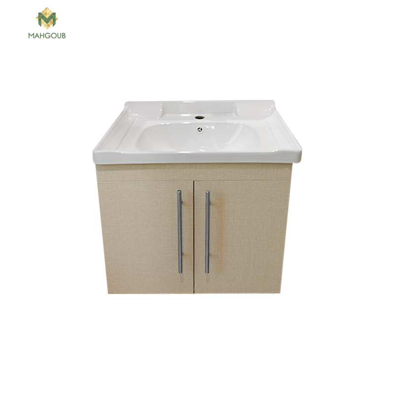 Bathroom furniture unit i.c lilu 404 with handle without basin beige image number 0