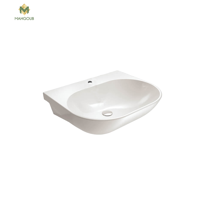Bathroom sink white ville onda 60x54 cm white image number 0