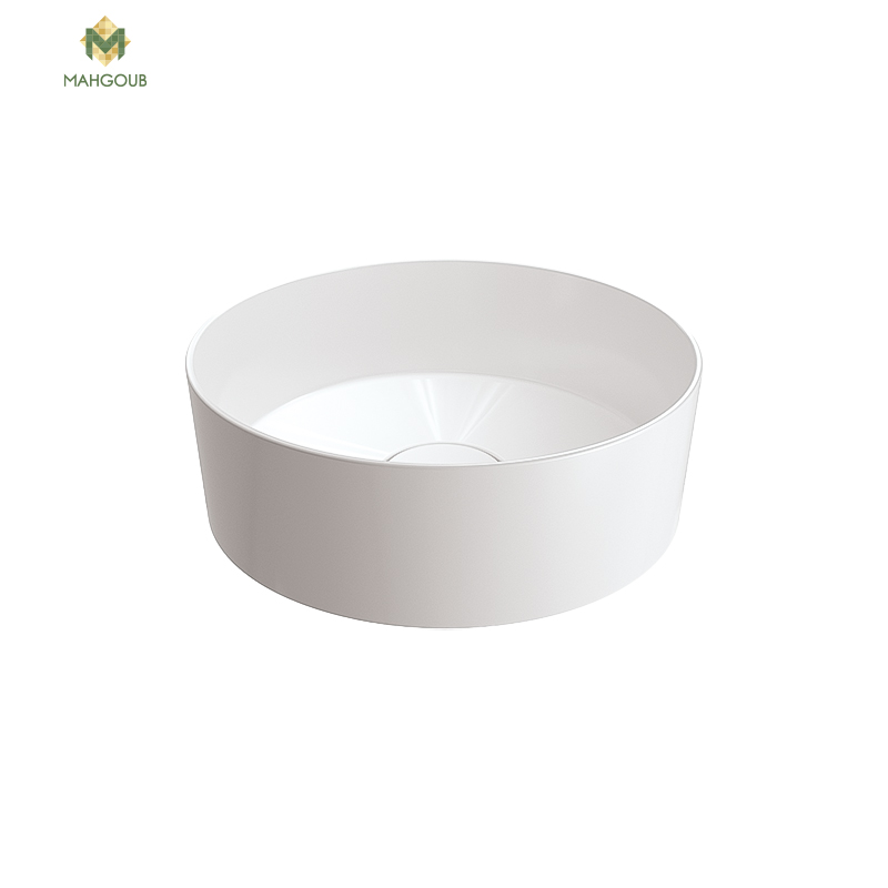 Counter top basin white ville round 40 cm white image number 0