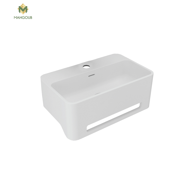 Bathroom sink sanipure sapo 50x31 cm white image number 0