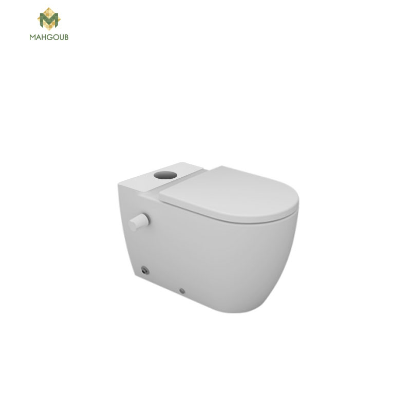 Sticking to wall toilet sanipure vega white Without toilet cover 2103490078 image number 0