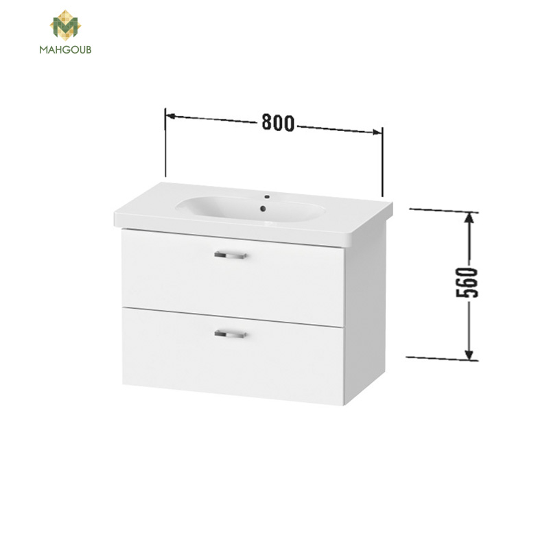 Unit duravit x-base 80 cm for d code basin white xb619022 without basin image number 1