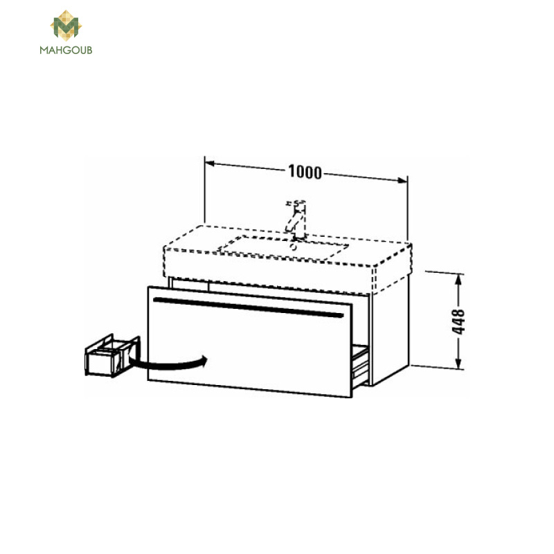Unit duravit x-large 47×100 cm for use with vero basin lindberg 605308 without basin image number 1