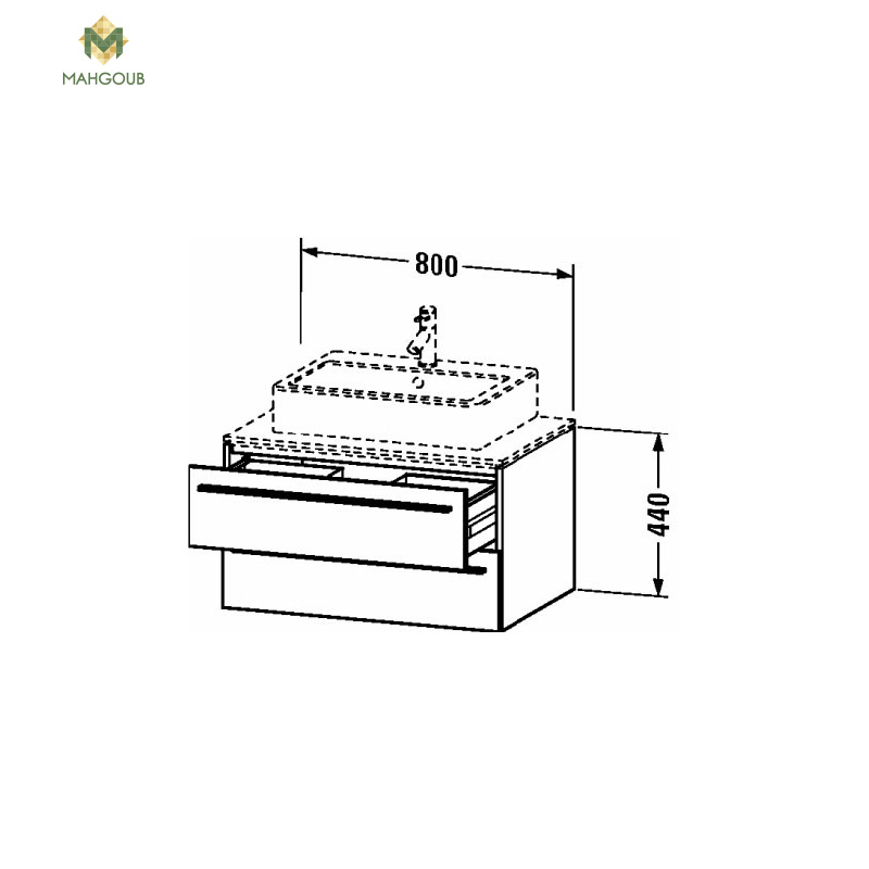 Unit duravit x-large 80 cm for use under the console Lindberg xl671400808 without basin image number 1