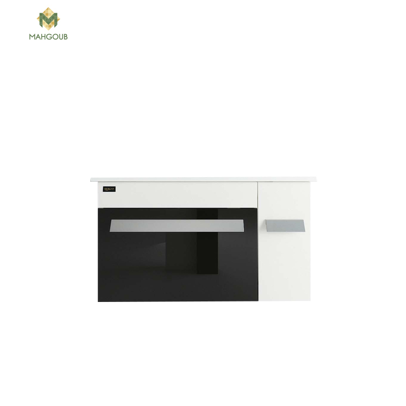 Furniture unite 80 cm with basin 1 drawer black x white b-r 8012