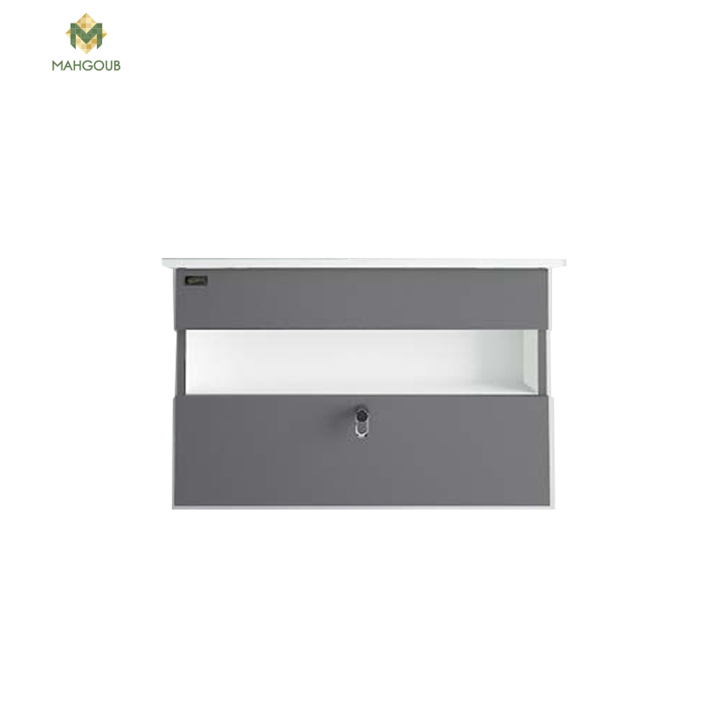 قطعه موبيليا 80 سم بالحوض 1درج+خورنق رمادي غامق B-R 8002 image number 0