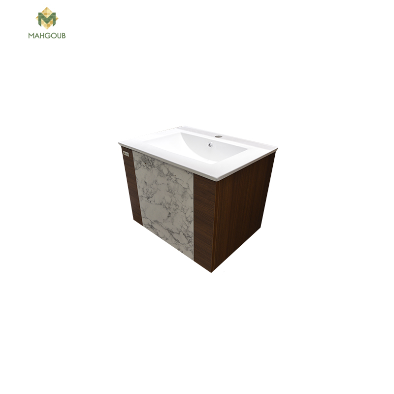 Furniture unite karara 60 cm with basin brown b-r 01 image number 1