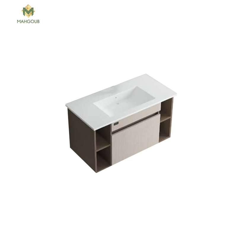 Furniture unite vizone 80 cm with basin and 1 door grey b-r 8003