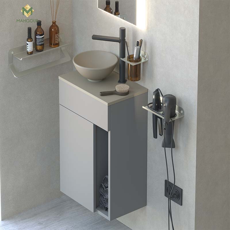Unit Sonia Puzzle 50 Cm With Basin Grey image number 1