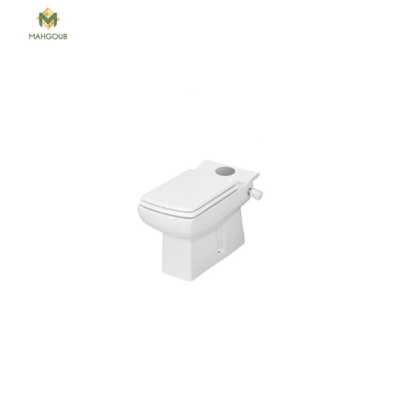 Toilet Innova Quadra White Installation Kit Included With Toilet Sprayer With P/s Drainage without cover seat image number 0