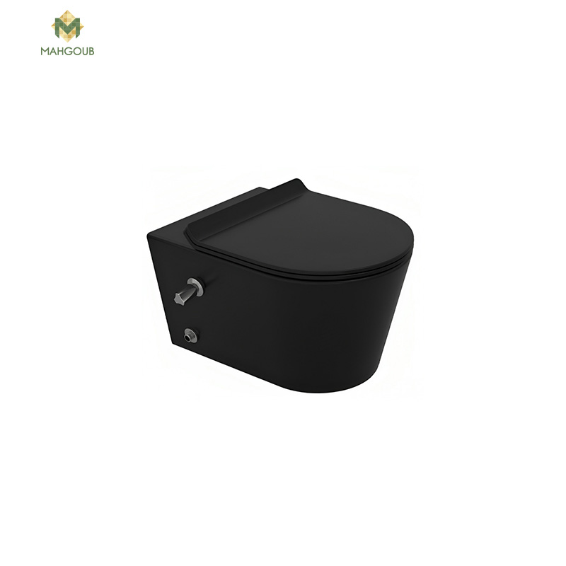 Wall Mounted Toilet Sanipure Titan Black With The Toilet Sprayer without cover seat 2542490975 image number 0