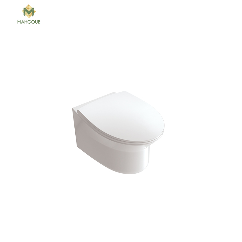 Wall mounted toilet white ville continental with hot and cold toilet shower with out toilet cover white image number 0