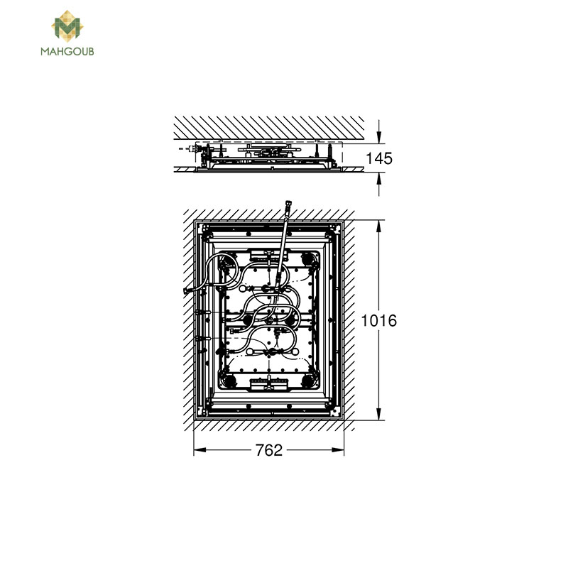 Buried shower head grohe rain shower 101.6x76.2 cm Include lighting for installation in the ceiling chrome 26373001 image number 1