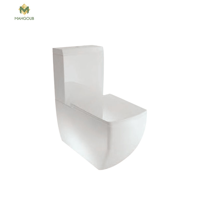 Floor standing toilet set white ville smooth white hot and cold with toilet seat cover and toilet tank