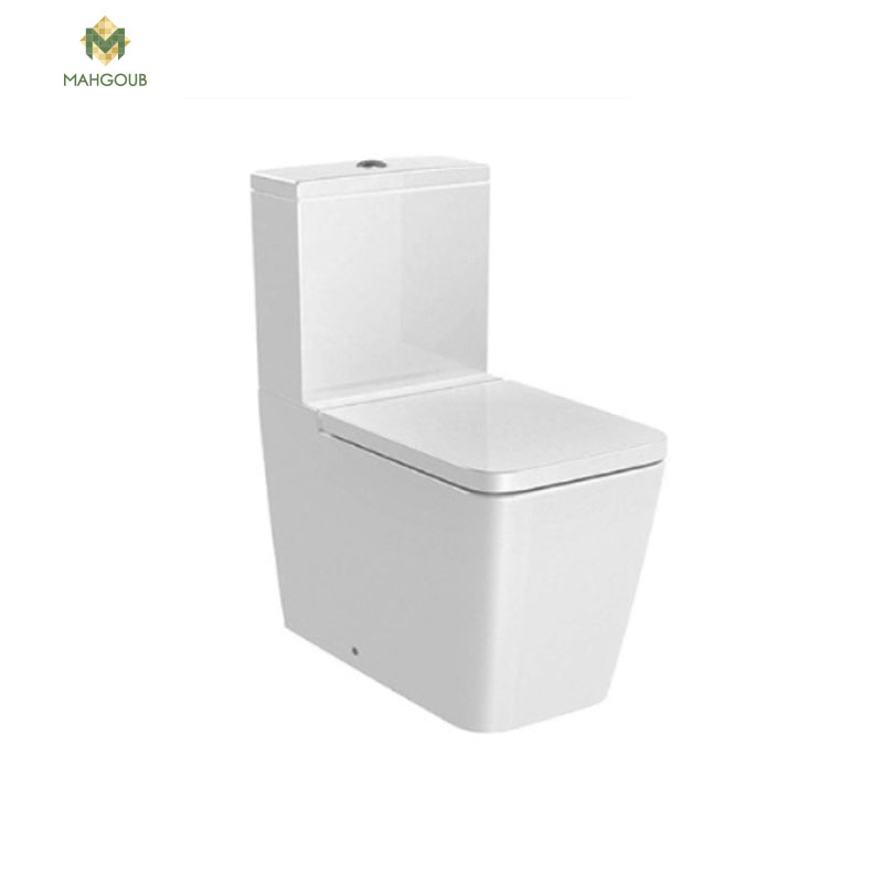 Toilet set roca inspira with toilet seat cover and toilet tank white