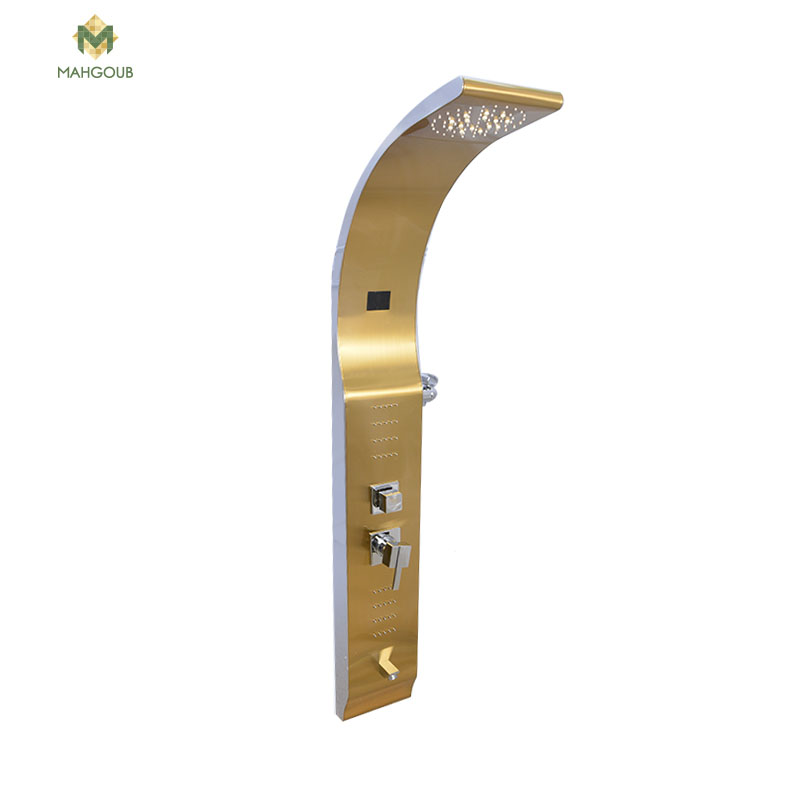 Shower unit with small screen + handle + converter + jet square rectangle gold d-085 image number 0