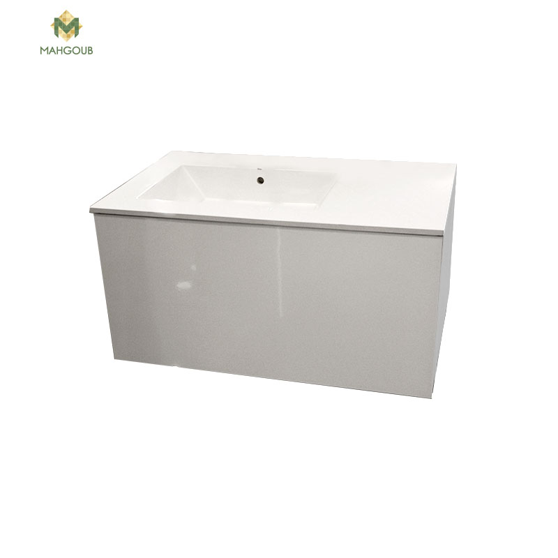 Unit Gama Decore Flow 1 Drawer Include Sink 80 Cm Blanco Glossy 100157171-100160957