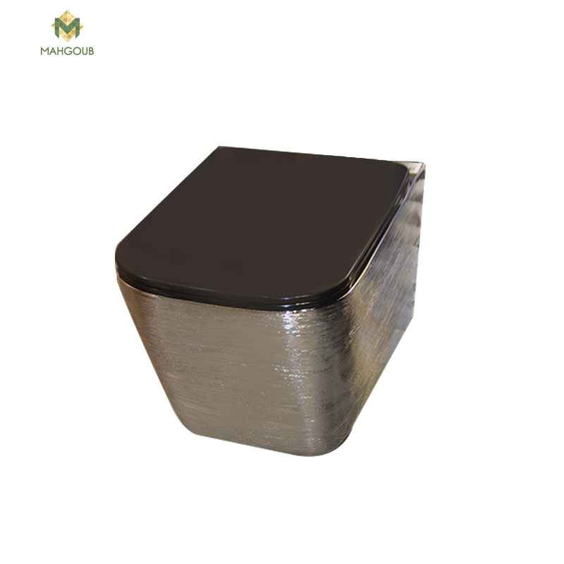 مرحاض معلق مربع يشمل السديلي اسود*فضي 2364-SLB image number 0