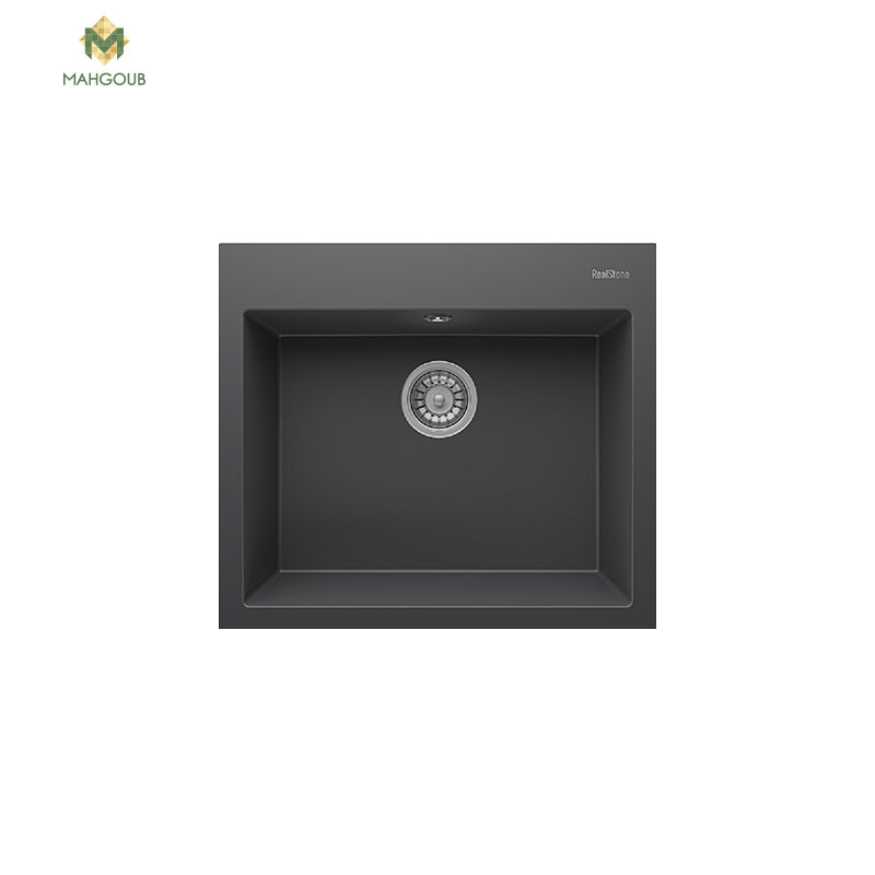 Granite kitchen sink didyma 53x60 cm black k002