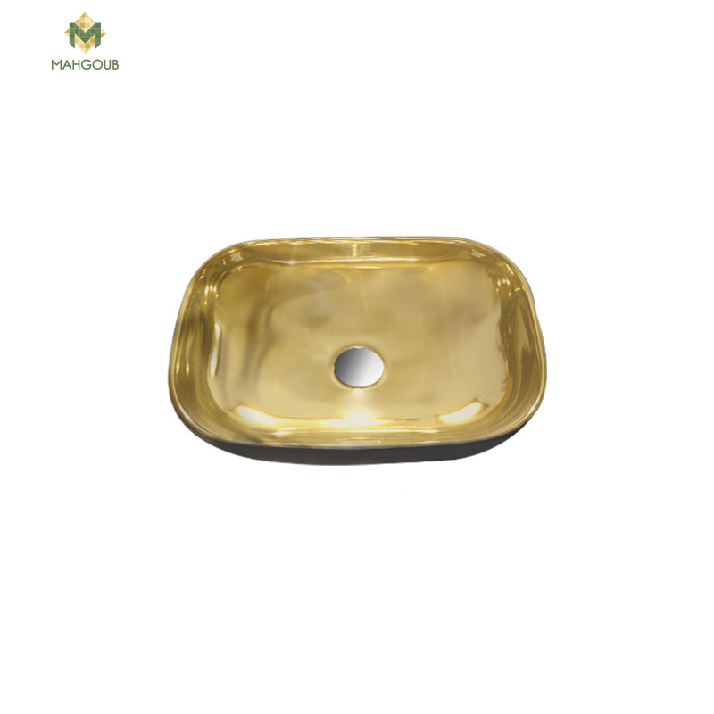 Decorative sink 32x45.5 cm gold x black ah-62 image number 1