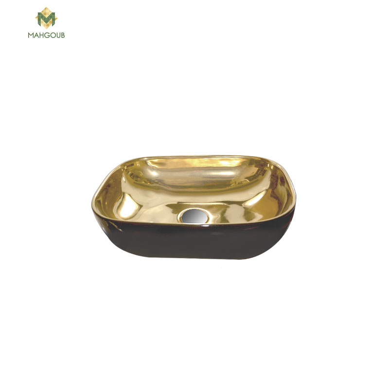 Decorative sink 32x45.5 cm gold x black ah-62 image number 0