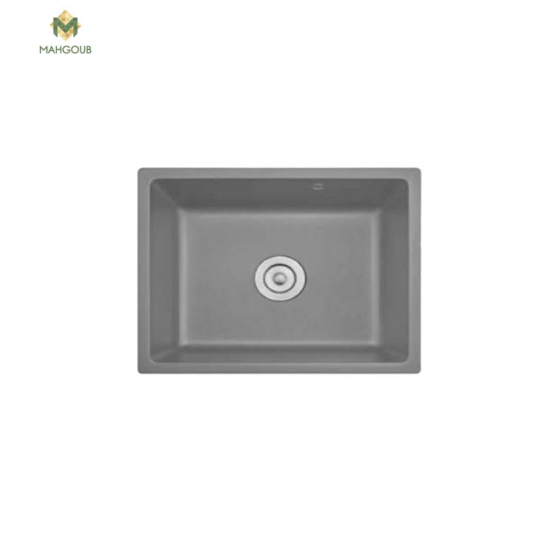 Granite kitchen sink infinity with 1 slot 45x55 cm dark grey gra-005 image number 0