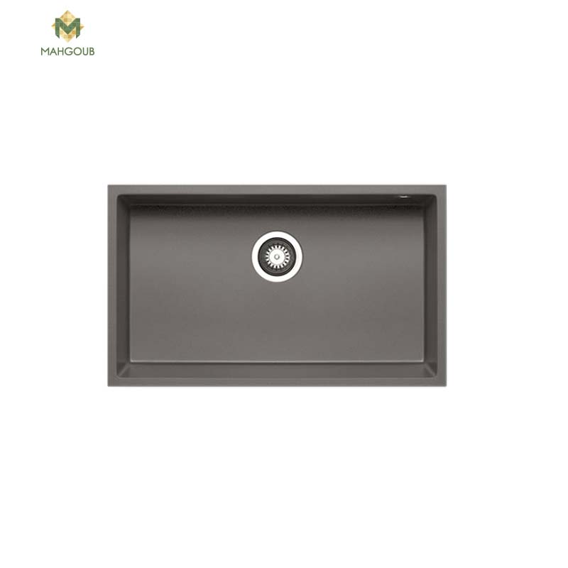 Granite kitchen sink pyramis tetragon with 1 slot 40x70 cm black 70226501 image number 0