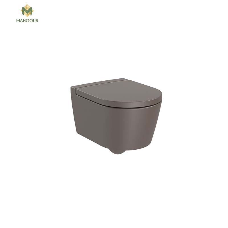 Wall mounted toilet roca inspira coffee with cover seat