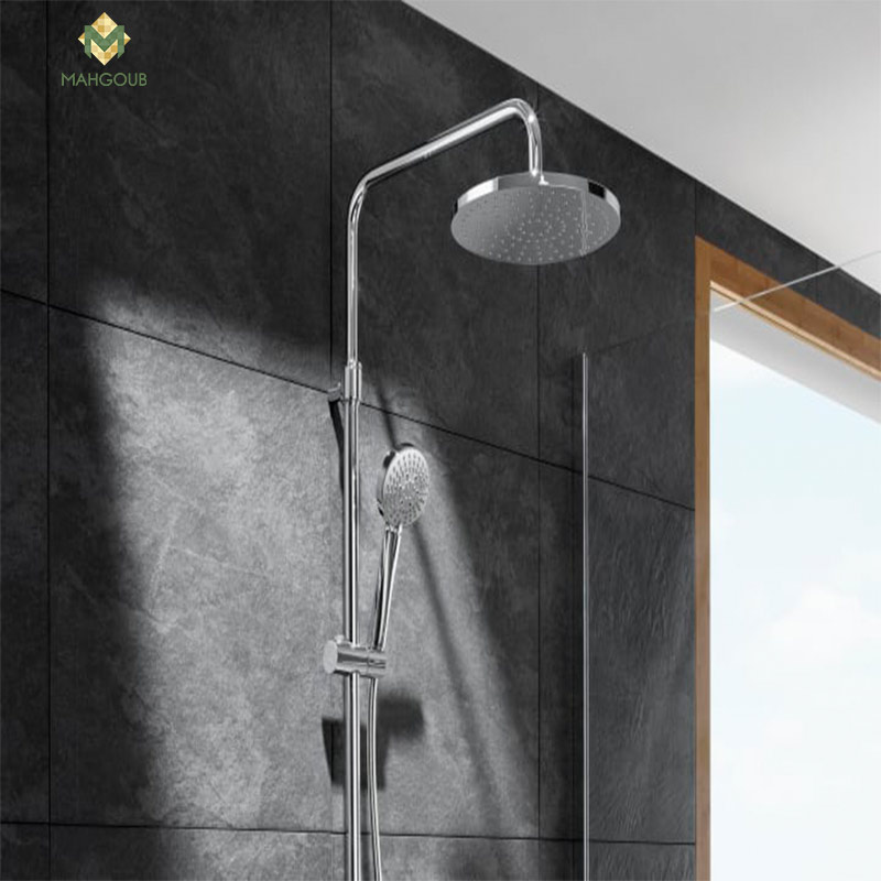 Shower bar roca lanta-t Thermostat with shower head and shower hand chrome a5a9a2ec00 image number 1