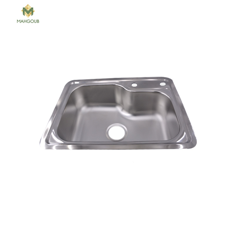 Stainless steel kitchen sink ukinox 46x62.5 cm with drainage + net chrome dxt image number 0