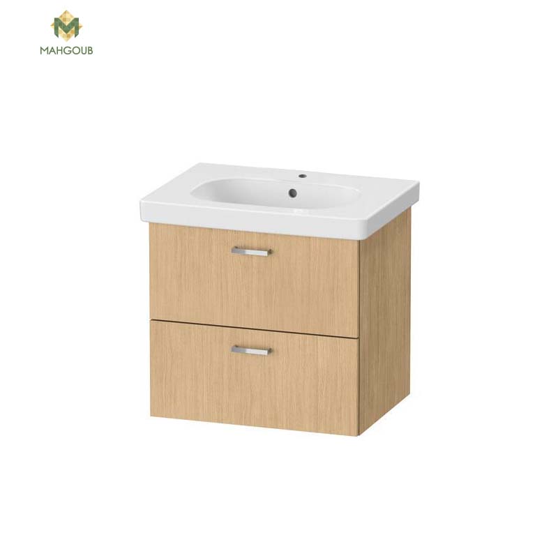 Unit duravit x-base 60 cm for d code basin without the sink natural walnut xb618979 image number 0