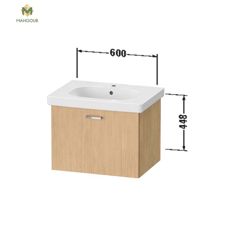 Unit duravit x-base 60 cm for d code basin without the sink oak xb607003030 image number 1