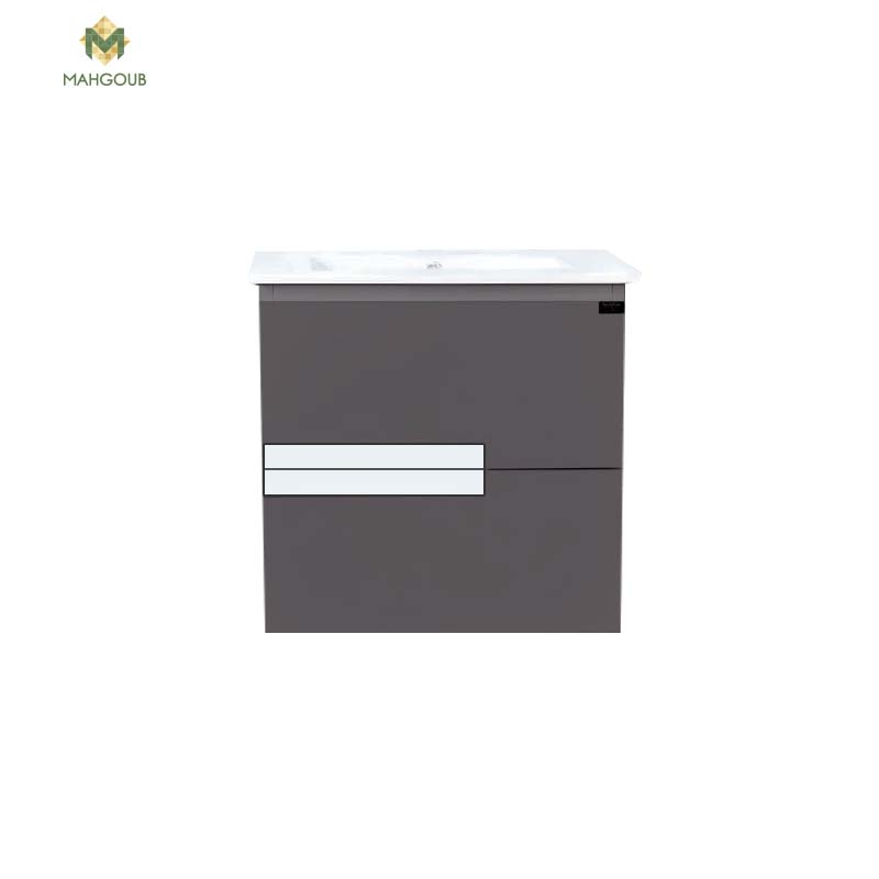 Unit masso 85 cm with 2 drawer and basin grey 8509-01 image number 0