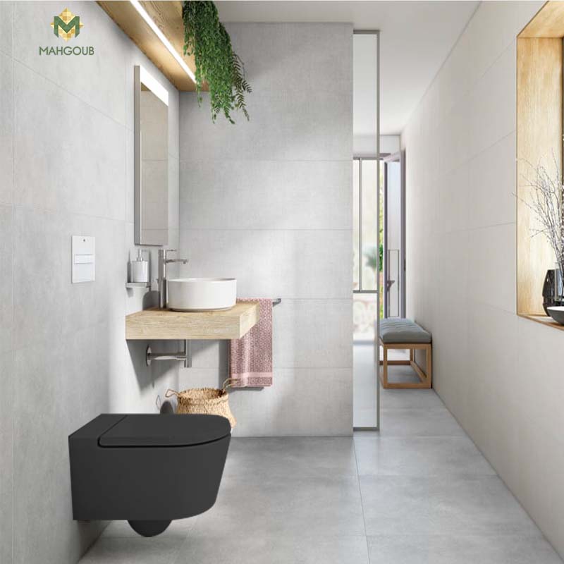 Wall mounted toilet roca inspira onixe with out cover seat image number 1