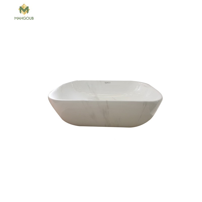 Decorative Sink 32.5x45.5 cm Soft marble and shiny floor White Glossy 439 image number 0