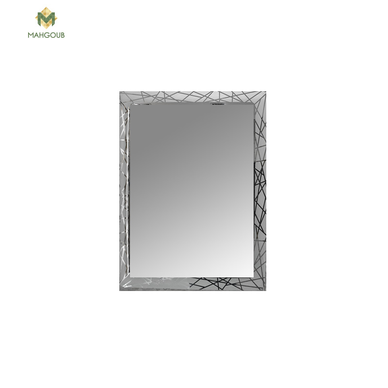 Mirror 60x80 cm decorated rectangular Illuminated white 48
