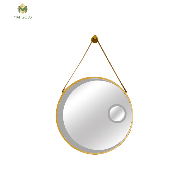 Mirror 70 cm Illuminated gold touch metal hanger and magnifying glass Gold 2 image number 1
