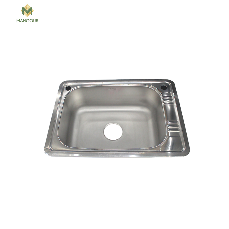 Stainless Steel Kitchen Sink 49x68.5 cm With Drain Chrome KR675 image number 0