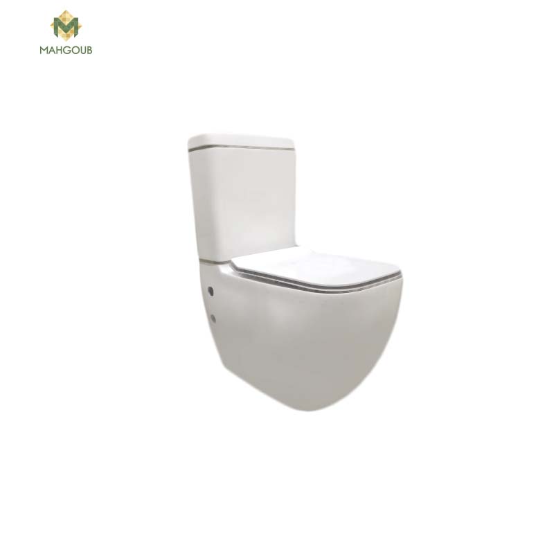 Toilet Set Sarreguemines Chateau with tank and toilet cover Remless White image number 1